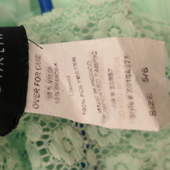 B. Darlin light green lacy sleeveless dress - Picture 6 of 9